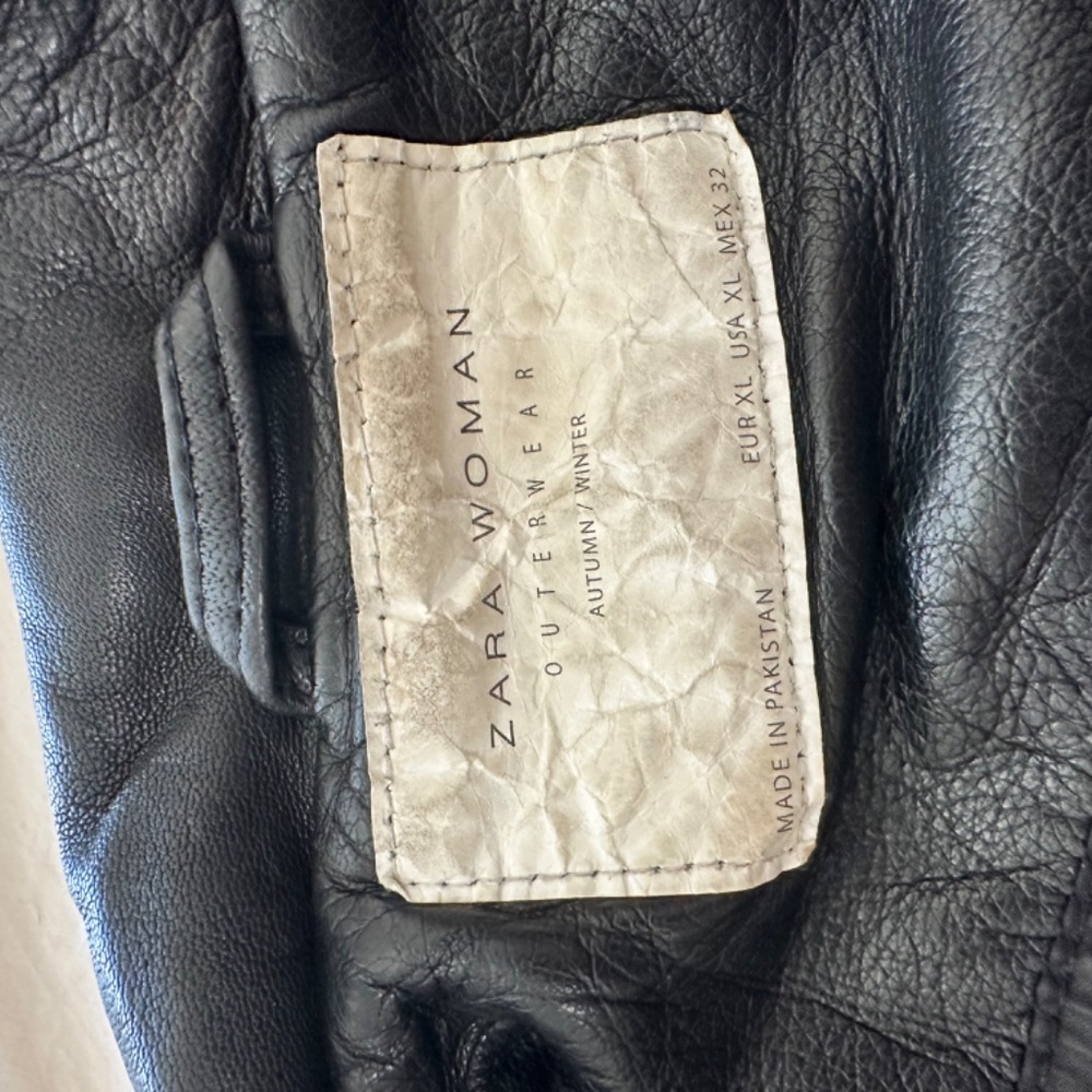 Zara Faux Leather Biker Jacket - image 2